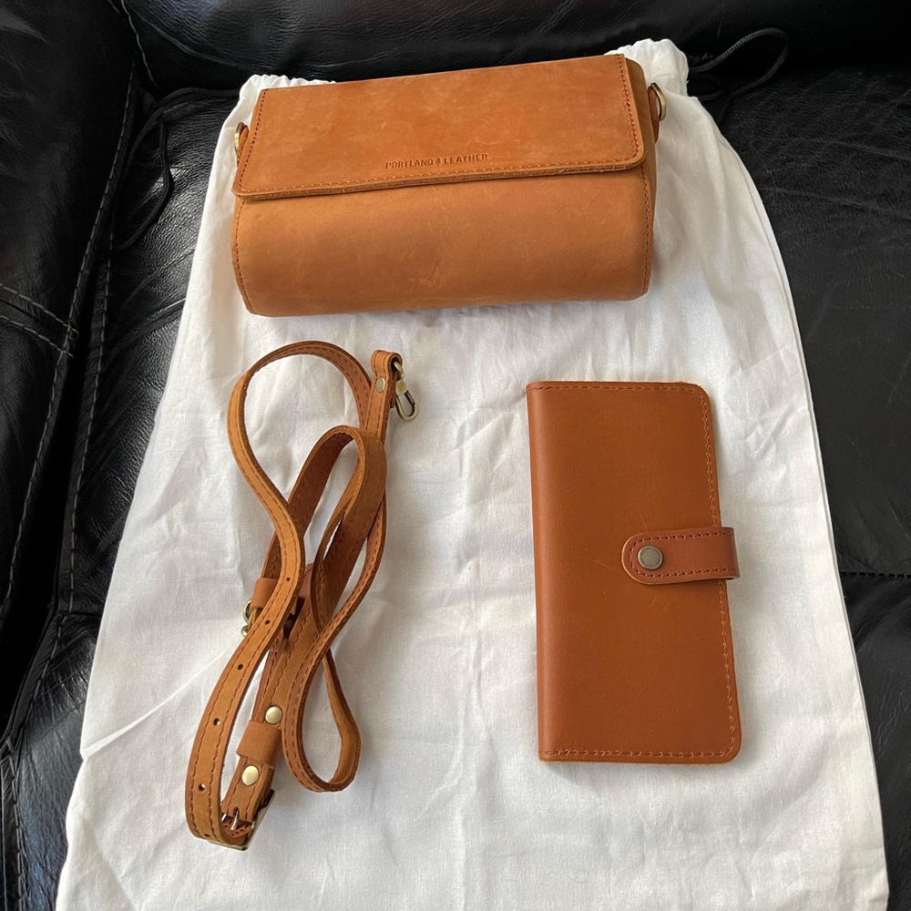 Portland Leather Crossbody and Wallet